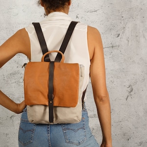 Sac à dos en toile de cuir pour femmes, sac à dos en cuir pour femmes, sac à dos en cuir femme, sac à dos de jour pour femmes, sac à dos de voyage pour femmes