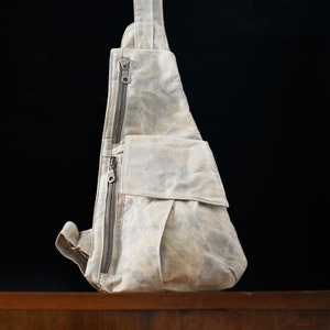 Unisex Vegan Gewachste Camouflage Schultertasche