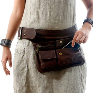 Brown Leather Hip Bag