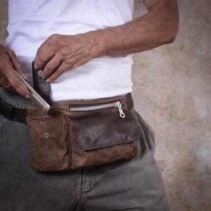 Unisex Gürteltasche, Männer Leder Gürteltasche