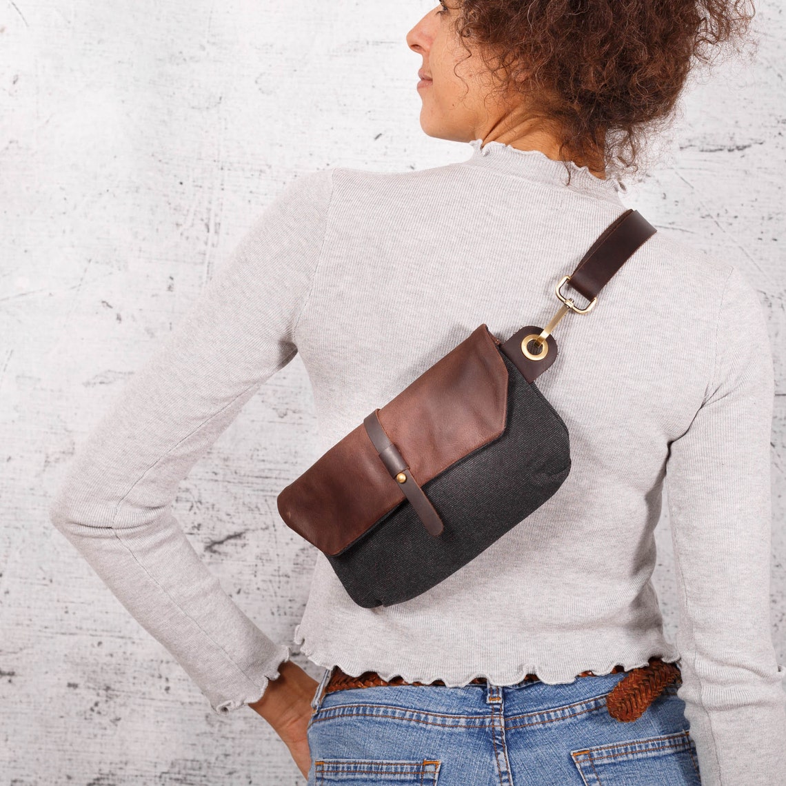 Leather Fanny Pack For Woman Etsy