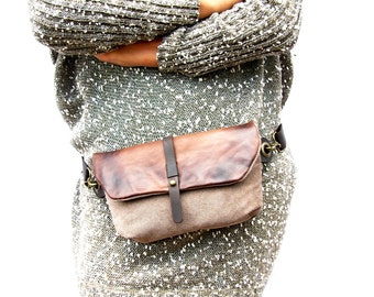 Brown Leather Cross Body Pouch