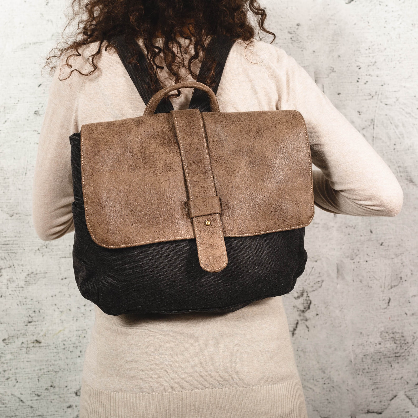 Vegan Laptop Bag Vegan Backpack Etsy