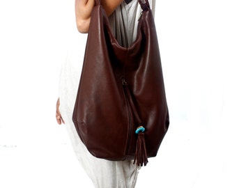 Dark Brown Tote Leather Bag