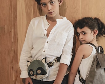 Set, Woodland  Animal Bags,Backpack and Hip Bag