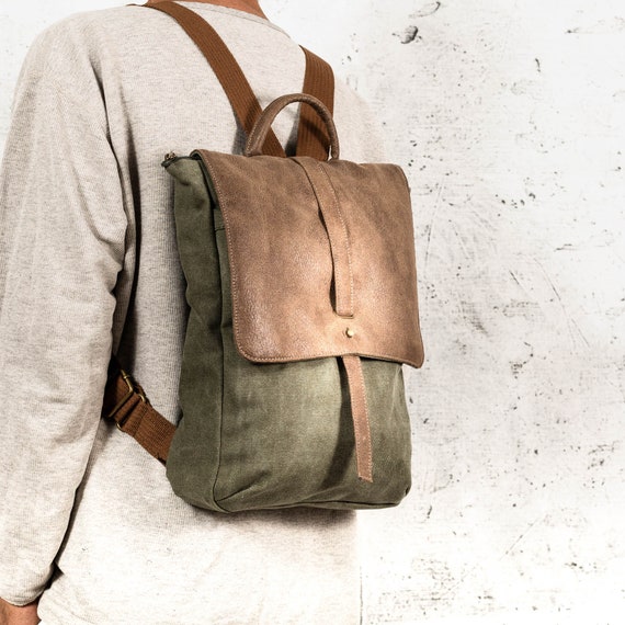 Leather Backpack Vegan Laptop Bag Uk Bababing Luca Vegan Leather