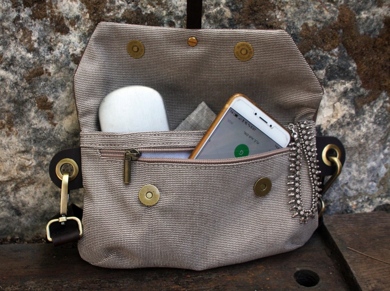 Brown Leather Cross Body Pouch Etsy UK