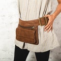 Brown Leather Fanny Pack for Woman product logo