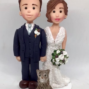 Personalised Wedding Cake Topper, custom wedding cake topper, bride and groom wedding cake topper. image 4