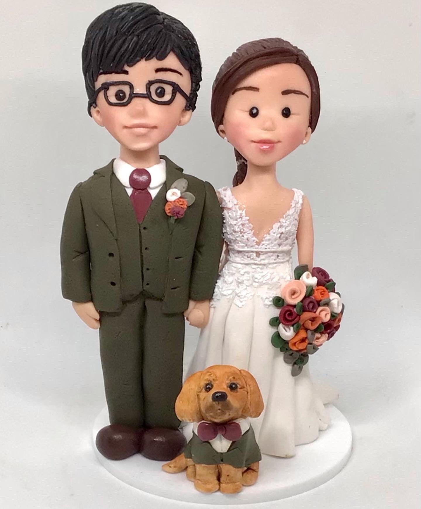 Bride and Groom Wedding Cake Toppers, Personalised and Custom Wedding ...
