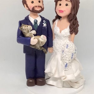 Personalised Wedding Cake Topper, custom wedding cake topper, bride and groom wedding cake topper. image 7