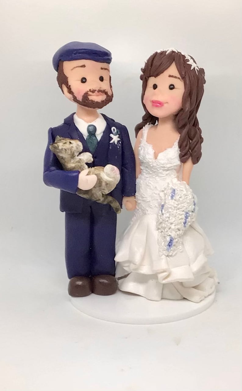 Personalised Wedding Cake Topper, custom wedding cake topper, bride and groom wedding cake topper. image 7