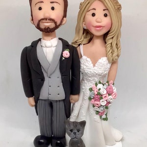 Personalised Wedding Cake Topper, custom wedding cake topper, bride and groom wedding cake topper. image 5