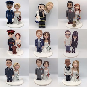 Personalised Wedding Cake Topper, custom wedding cake topper, bride and groom wedding cake topper. image 3