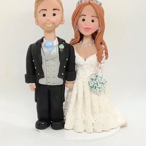 Personalised Wedding Cake Topper, custom wedding cake topper, bride and groom wedding cake topper. image 2