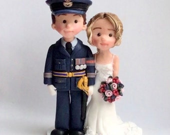 Personalised Clay Wedding Cake Topper, custom Fimo clay wedding cake toppers.