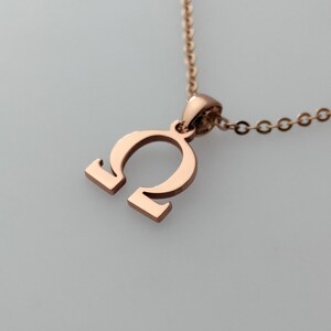 Tiny Omega Necklace, Custom Dainty Greeks Necklace, Omega Greek Necklace, Greek alphabet  Necklace, Greek Pendant Necklace, Gift for Her