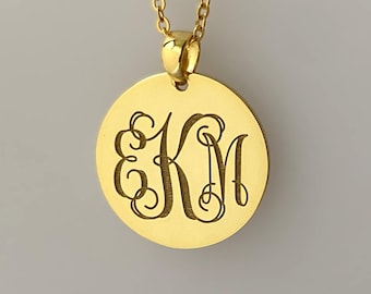 Monogramm Halskette, Monogramm Halskette, Monogramm Halskette, Benutzerdefinierte Monogramm Halskette für Frauen, Geschenk für sie