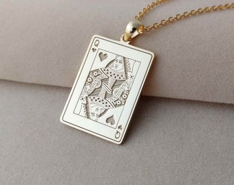 ハンドカットコインジョーカーカードネックレス：刻印入り