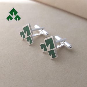 Company Logo Cufflinks, Personalized Business Logo Enamel Cufflinks, Company Artwork Cufflinks, Custom Sign Cufflinks, Corporate Gifts