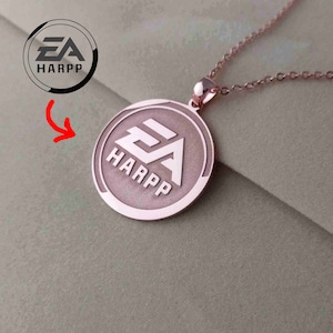 Business Logo Necklace, Custom Your Logo Necklace, Personalized Company Artwork Necklace, Custom Logo Necklace, Corporate Gifts With Logo