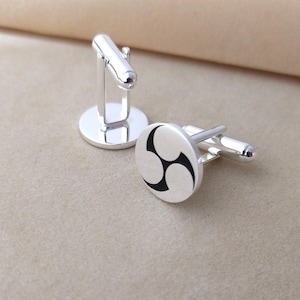 Business Logo Cufflinks, Personalized Company Logo Enamel Cufflinks, Company Artwork Cufflinks, Custom Sign Cufflinks, Corporate Gifts