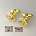 Father of the Bride Cufflinks, Personalized Wedding Handwriting Cufflinks, Actual Handwriting Cufflinks, Wedding Gift