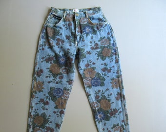 vintage floral jeans