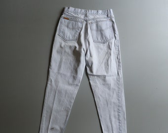 Vintage Jordache Jeans Light Wash Mom High Waist Zipper Ankles Tapered Measure 25"