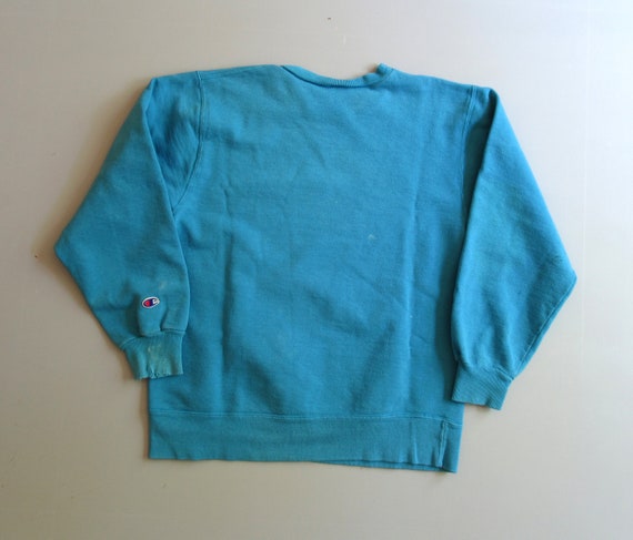 Vintage Champion Sweatshirt  Blue Made In The USA… - image 2