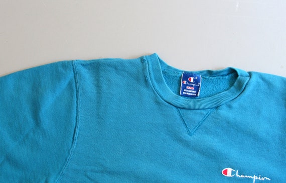 Vintage Champion Sweatshirt  Blue Made In The USA… - image 3