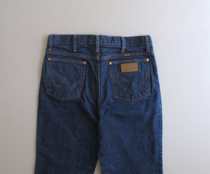 Vtg 90s Dark Blue Indigo Wrangler Jeans 936 Denim 32x32 Slim Fit 31x31
