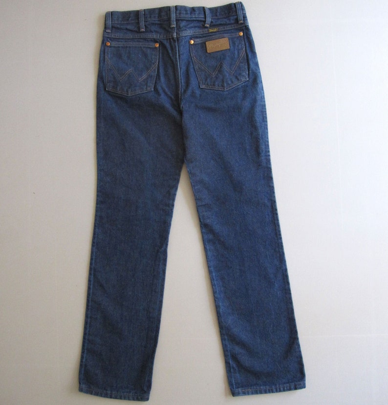 Vtg 90s Dark Blue Indigo Wrangler Jeans 936 Denim 32x32 Slim Fit 31x31