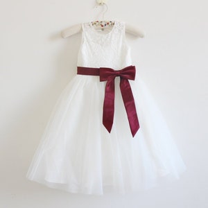 burgundy and ivory dress Burgundy Wedding Dresses Satin Ball Gown Lace Long Sleeves