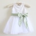 ankerlin1 reviewed White Flower Girl Dress Sage Ribbon Baby Girls Dress Lace Tulle Flower Girl Dress With Sage Sash/Bows Sleeveless