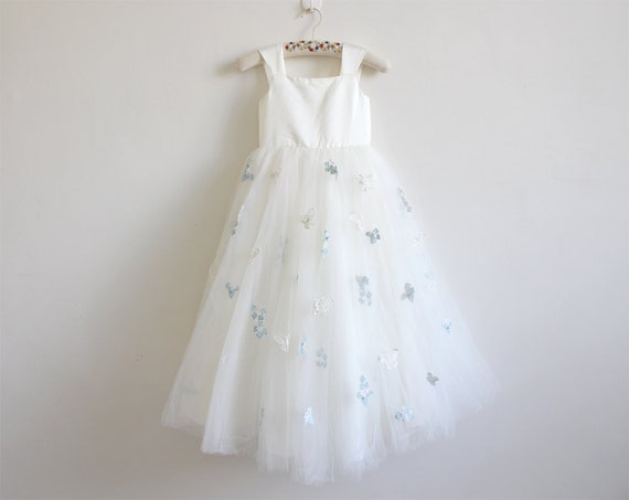 butterfly flower girl dress