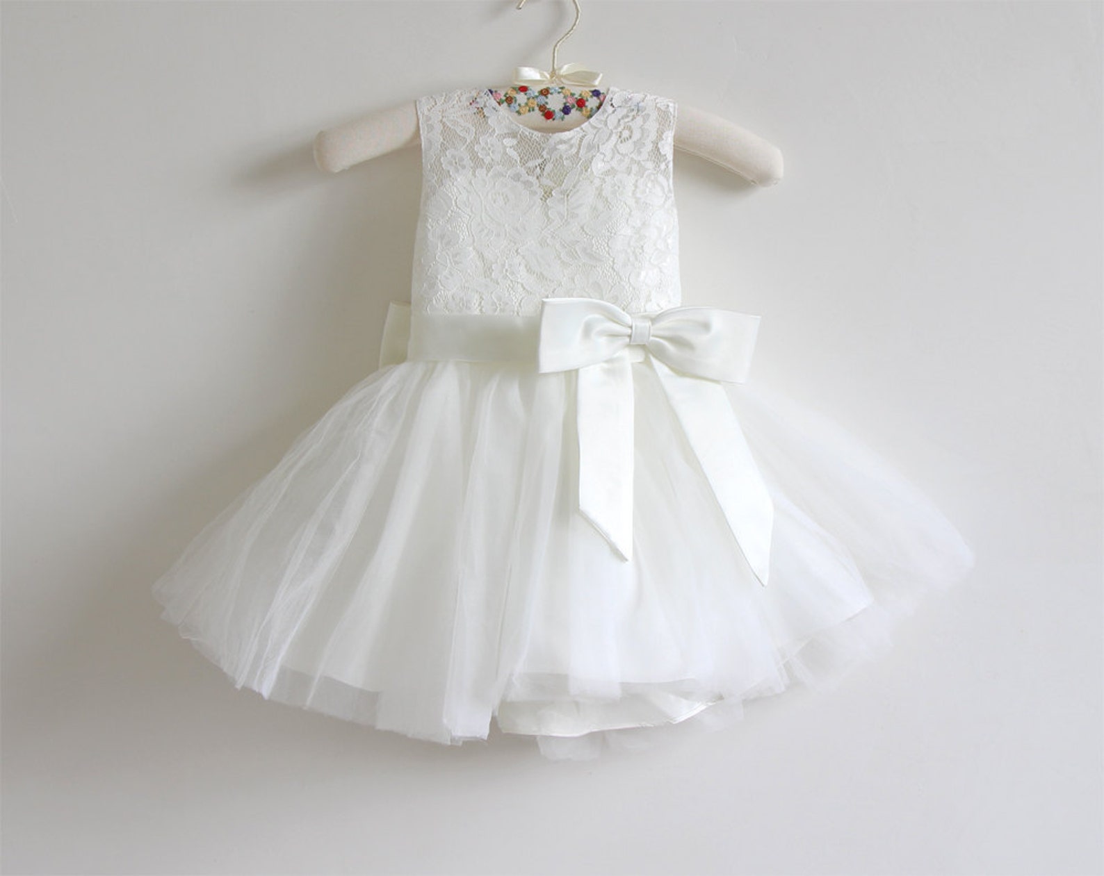 Light Ivory Flower Girl Dress Baby Girls Dress Lace Tulle Etsy