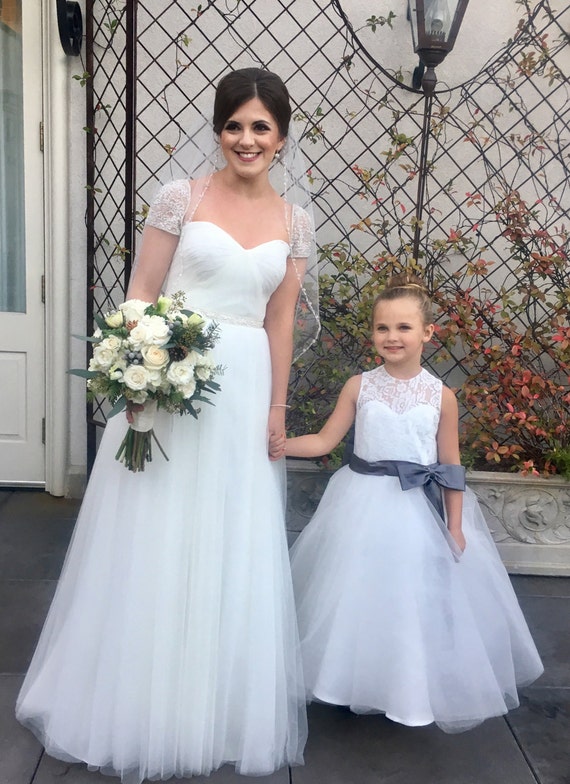 light grey flower girl dresses
