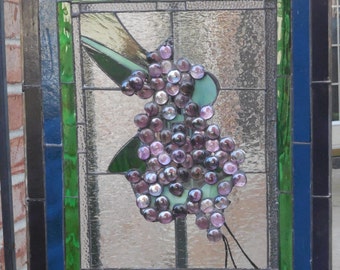 Grapes on the Vine, in Stained Glass