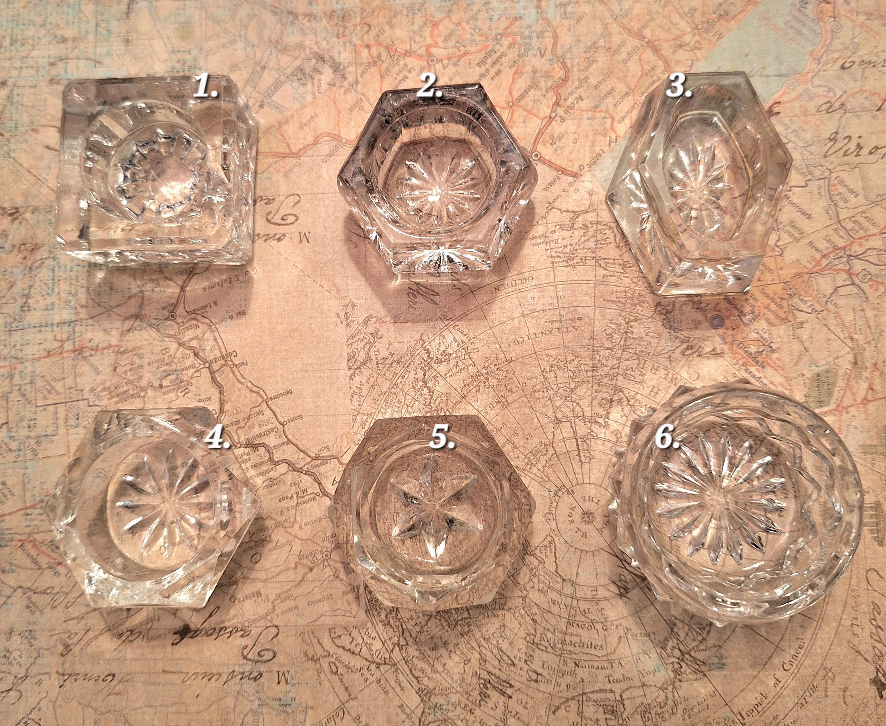YOUR CHOICE - Vintage Salt Cellar - Pressed Glass Salt Cellar