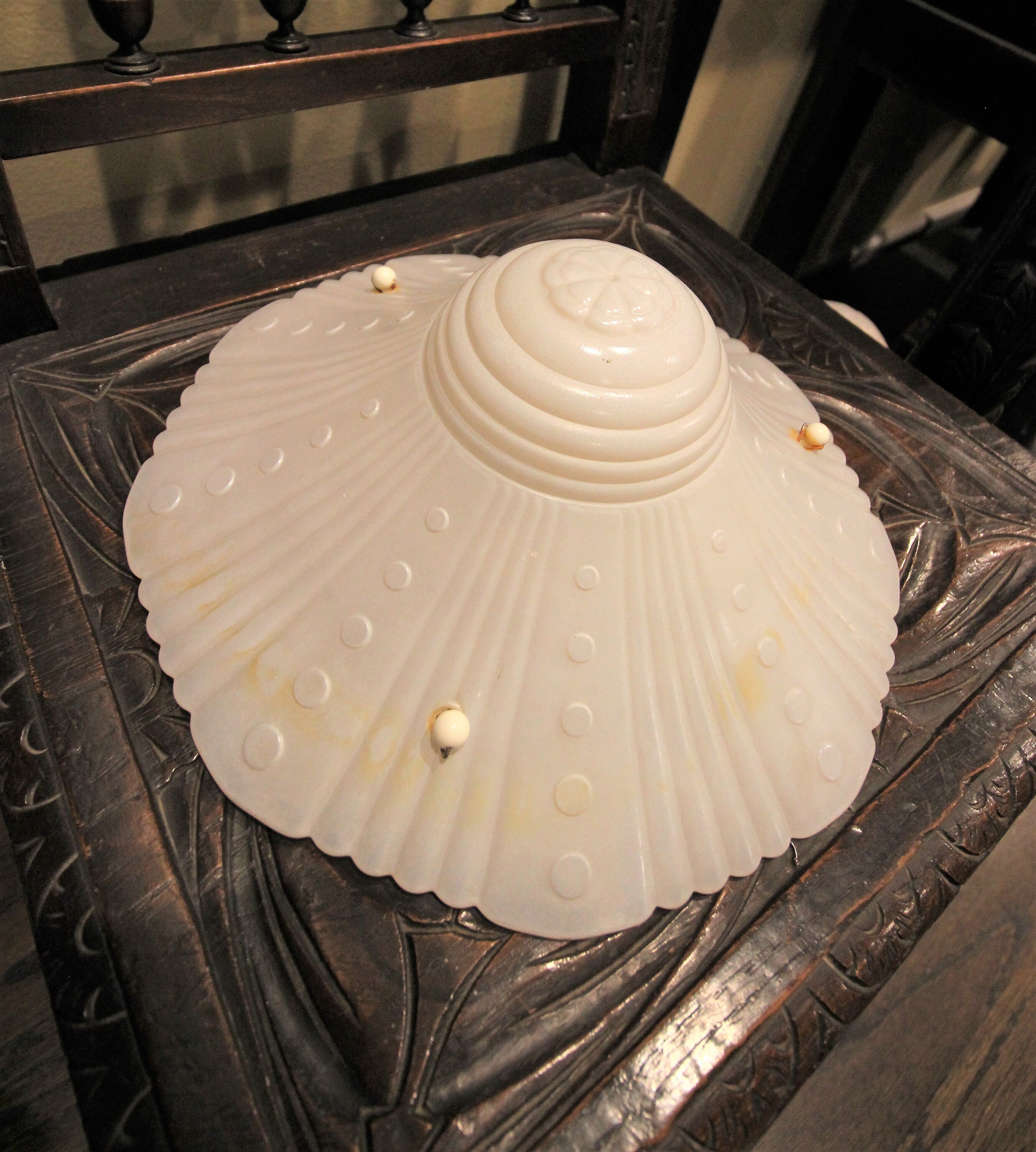 Vintage Accesorio de iluminación de techo 1940-50s Glass | Etsy