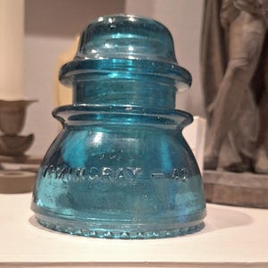 Antique Glass Telephone Wire Insulator- Hemingray No. 42, 1920s