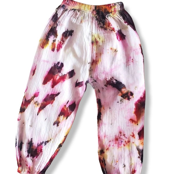 Tie Dyed Toddler Gypsy Pants - Cherry Blossom