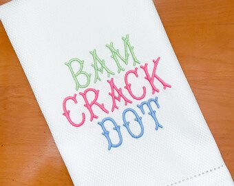 Monogrammed Pagoda Cotton Guest Towel
