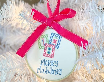 Personalized Mahjong Tiles Christmas Ornament