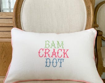 Personalized Mahjong Tiles Lumbar Pillow Cover