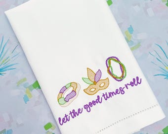 Let the Good Times Roll Cotton Tea Towel