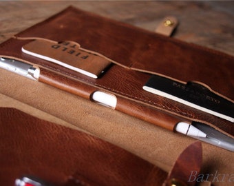 Leather Macbook Pro Sleeve: Personalized Laptop Case for Women Men
