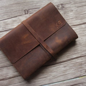 Ledergebundenes Journal Notizbuch nachfüllbar personalisiertes A5 Leder Skizzenbuch, großes leeres Papier gebundenes Journal Cover für Männer, Reisegeschenk