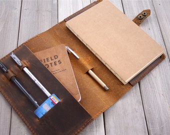Leather Portfolio: Personalized A4 Notepad Folder Folio